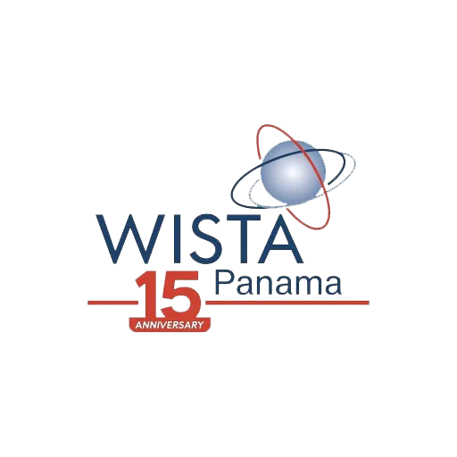 Logo de WISTA Panamá por su 15.º aniversario